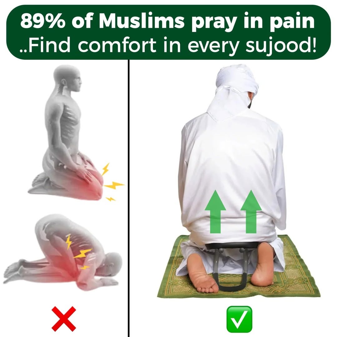 Portable Namaz chair for painless prayers