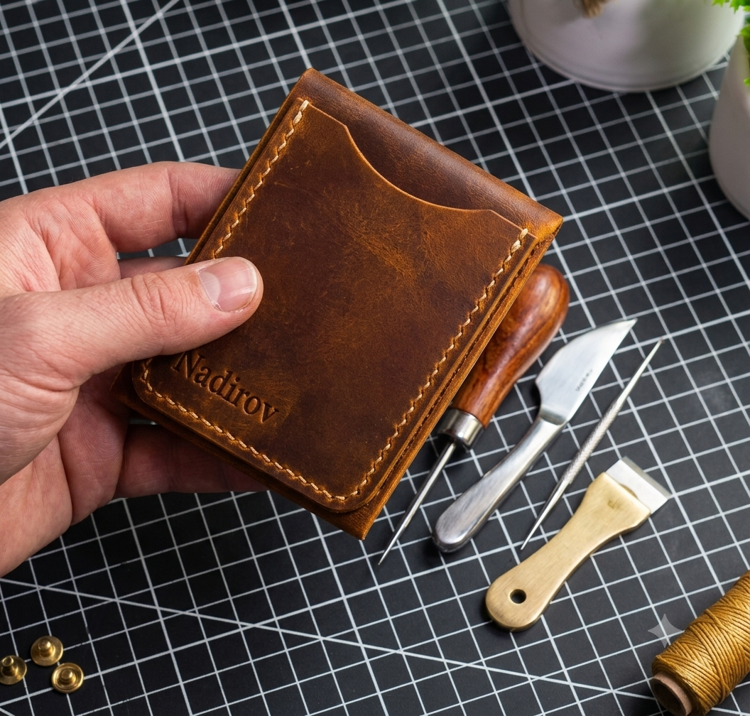 Stylish minimalist Handmade Persian wallet