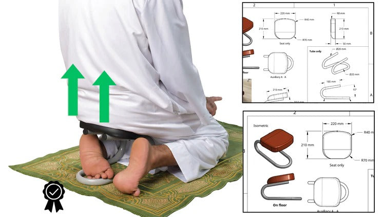 Portable Namaz chair for painless prayers